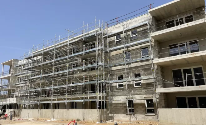 Échafaudage  immeuble, Perpignan, STEIS ECHAFAUDAGES