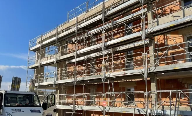 Échafaudage  immeuble, Perpignan, STEIS ECHAFAUDAGES