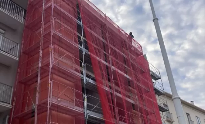 Échafaudage  immeuble, Perpignan, STEIS ECHAFAUDAGES